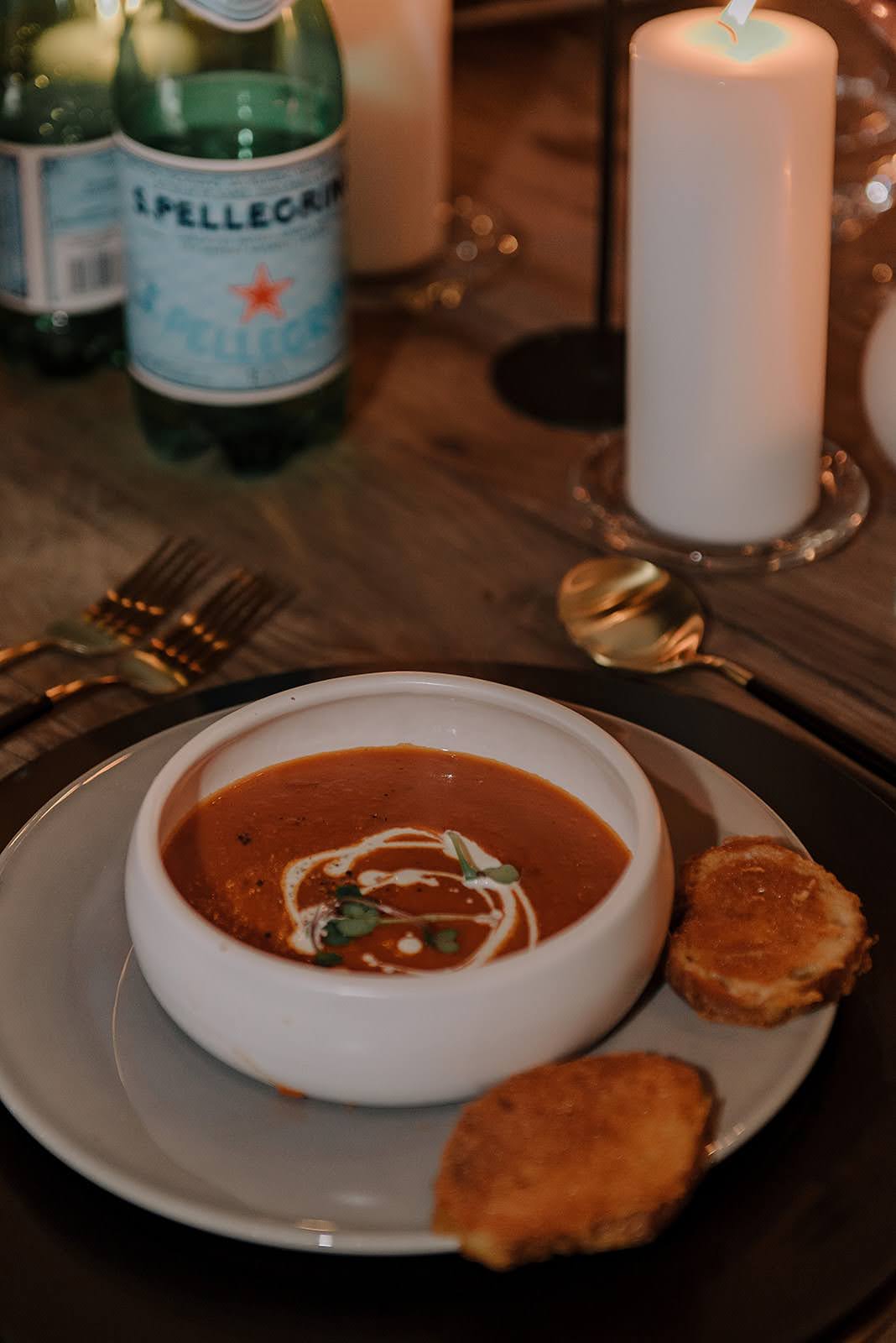 Private dinner setup